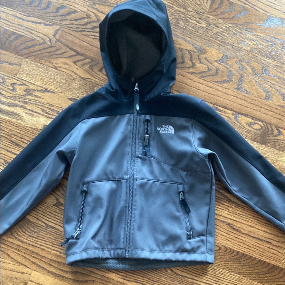 The North Face Gray and Black Hooded Jacket